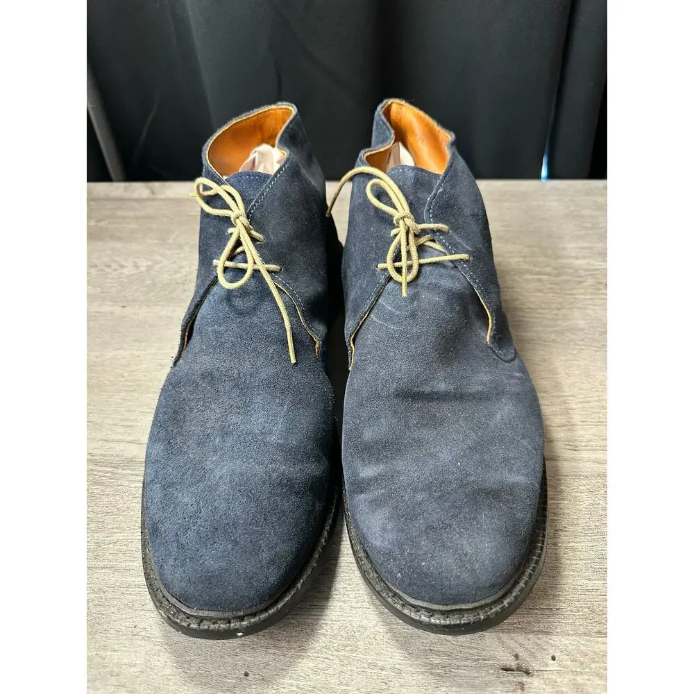 Allen Edmonds Navy Blue Suede Chukka Boots Size 14